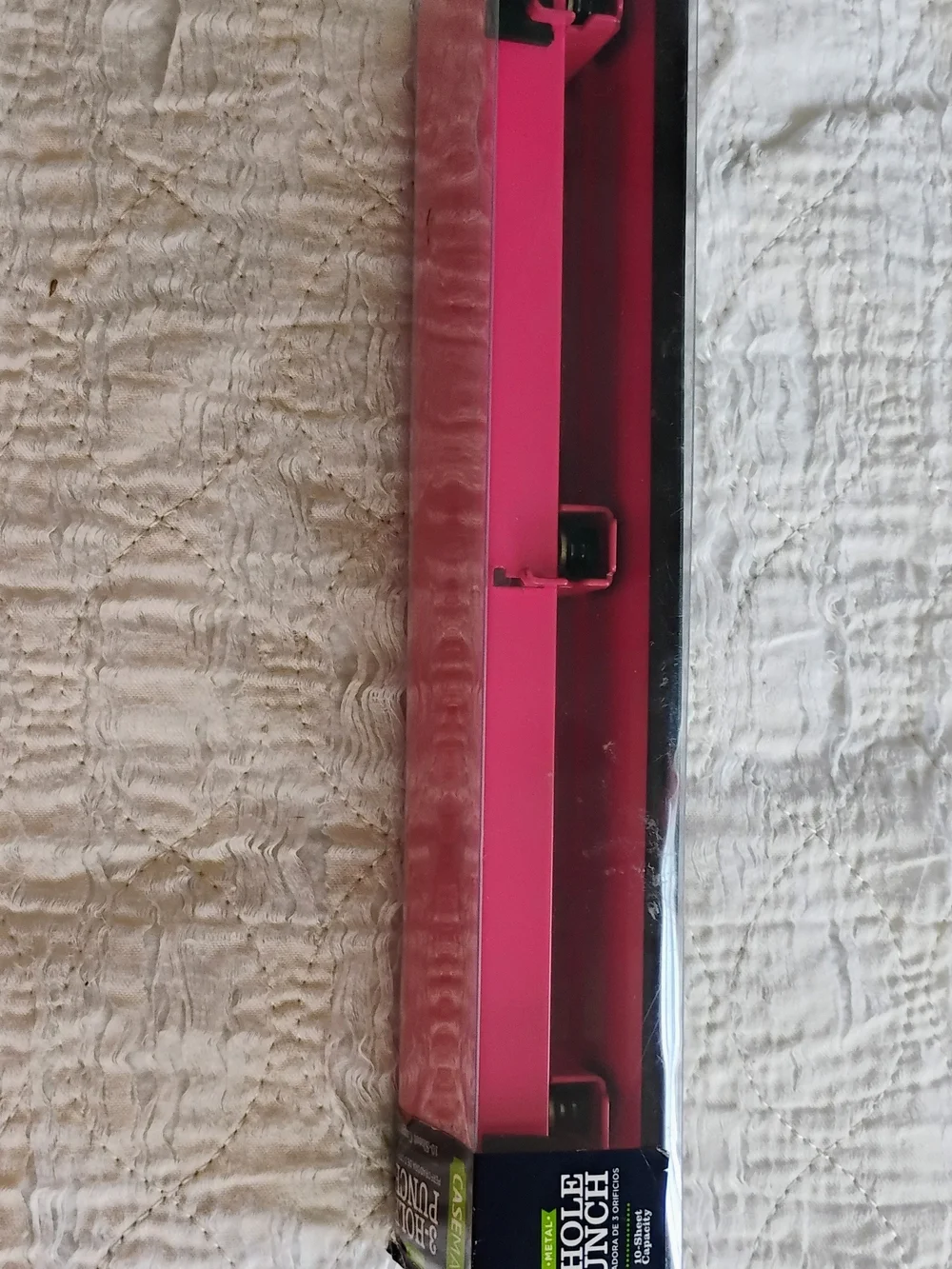 Casemate Pink 3-Hole Metal Punch - 10-Sheet Capacity